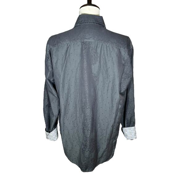 Robert Graham | Men | Black Paisley Contrast Textured Button Up Shirt | Size XL - Picture 2 of 12